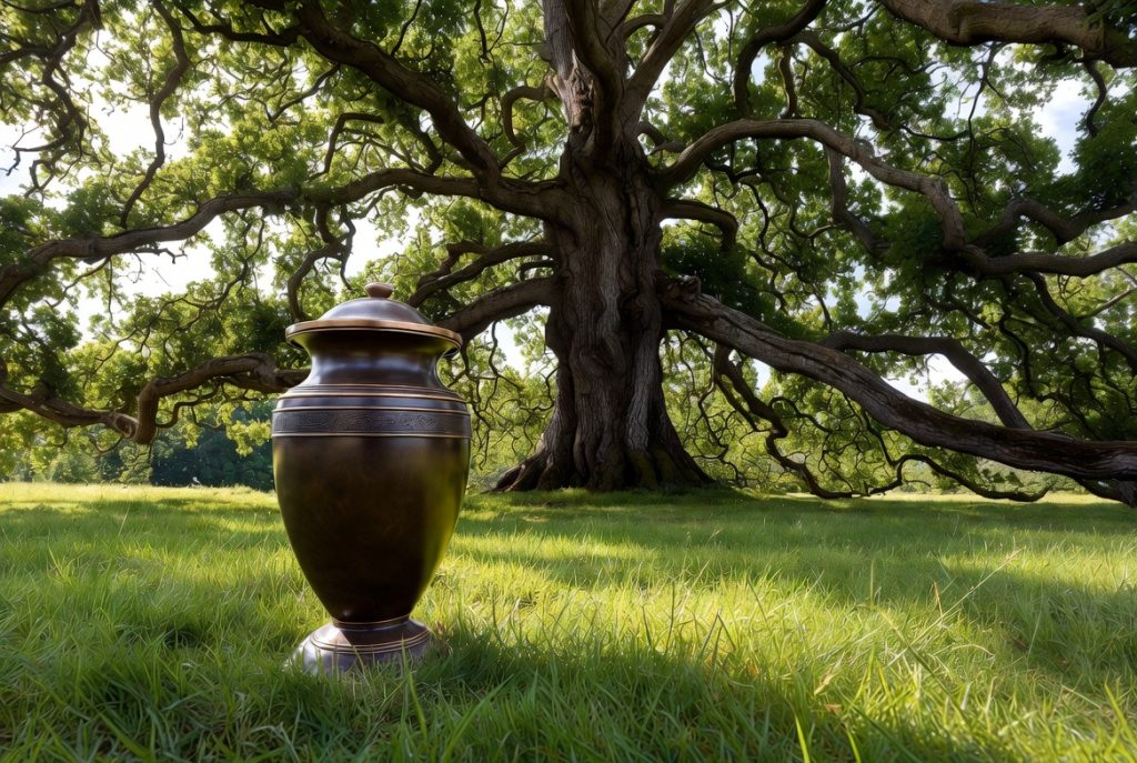 Urn-Under-Oak-Tree